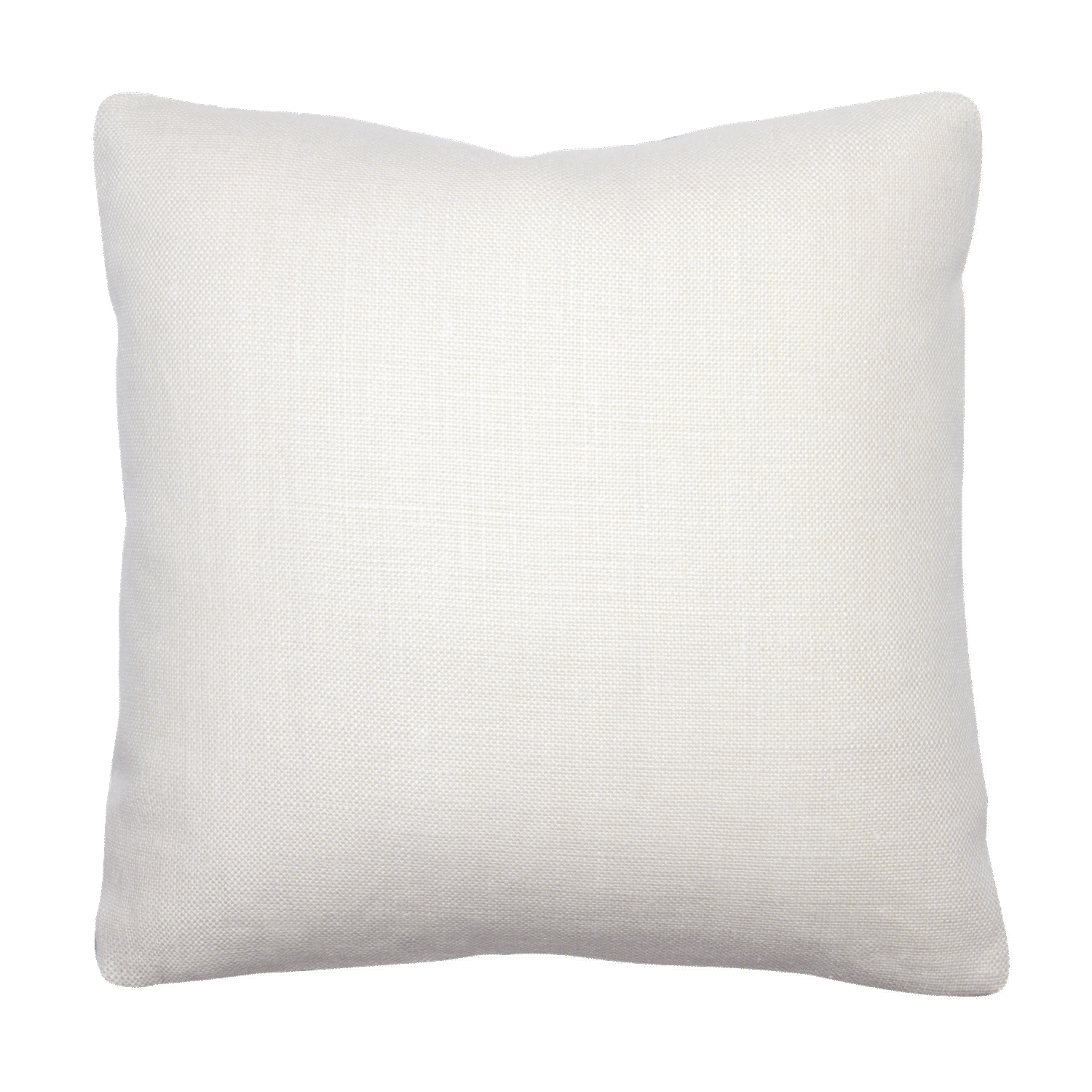 Ivory white Belgian linen back of the Clarence House pillow, showcasing smooth knife-edge finishing and invisible zipper.