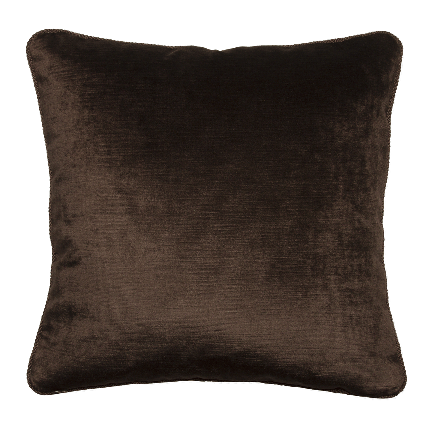 The pillow back in luxurious black viscose/cotton velvet, offering a smooth and refined texture.