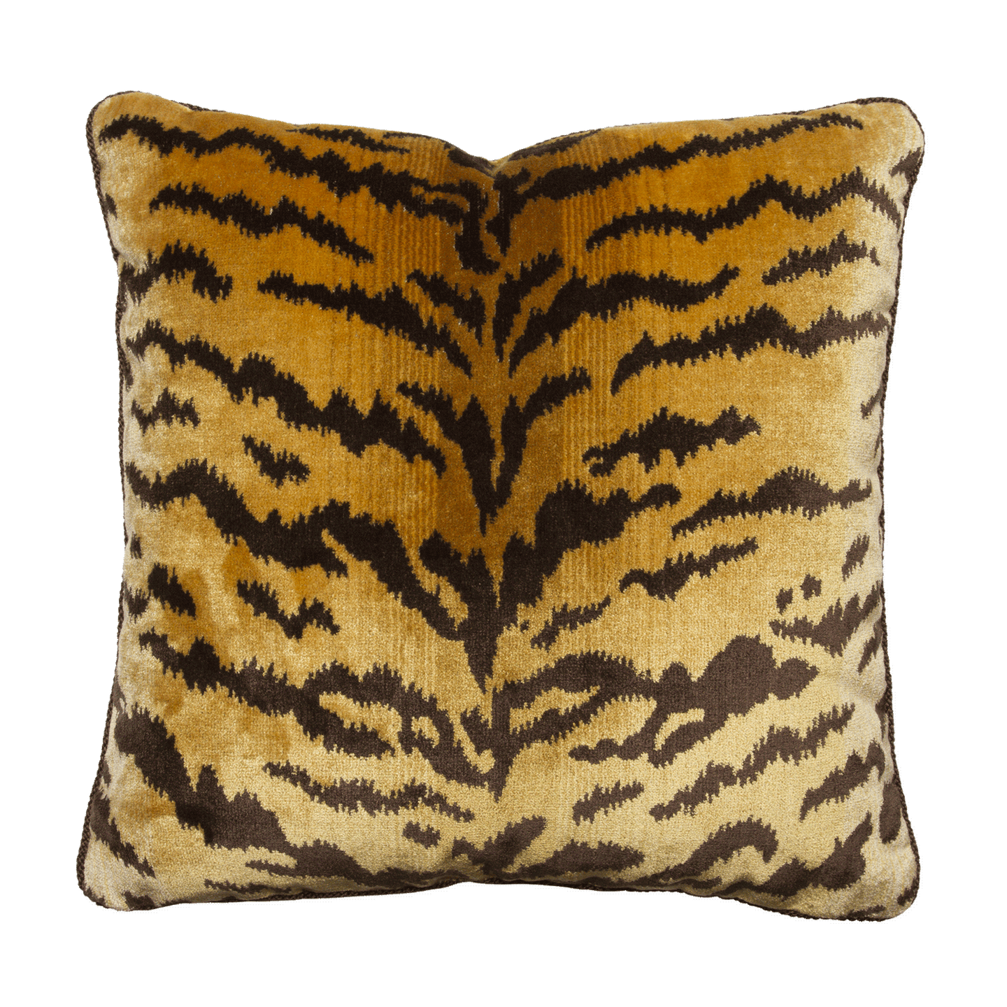 Luxurious tiger print in silk velvet with bold stripes, offering a glamorous and sophisticated design.