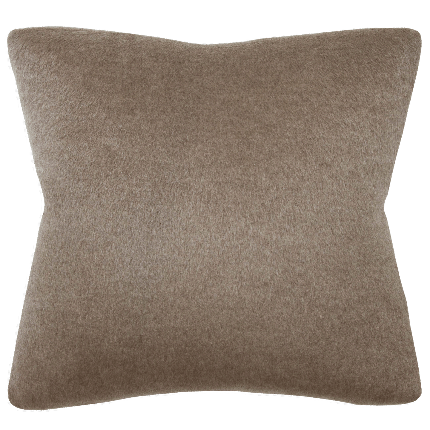 Pillow in long-haired mohair velvet with blind seam finishing, with a soft, luxurious texture for a modern, elegant touch.