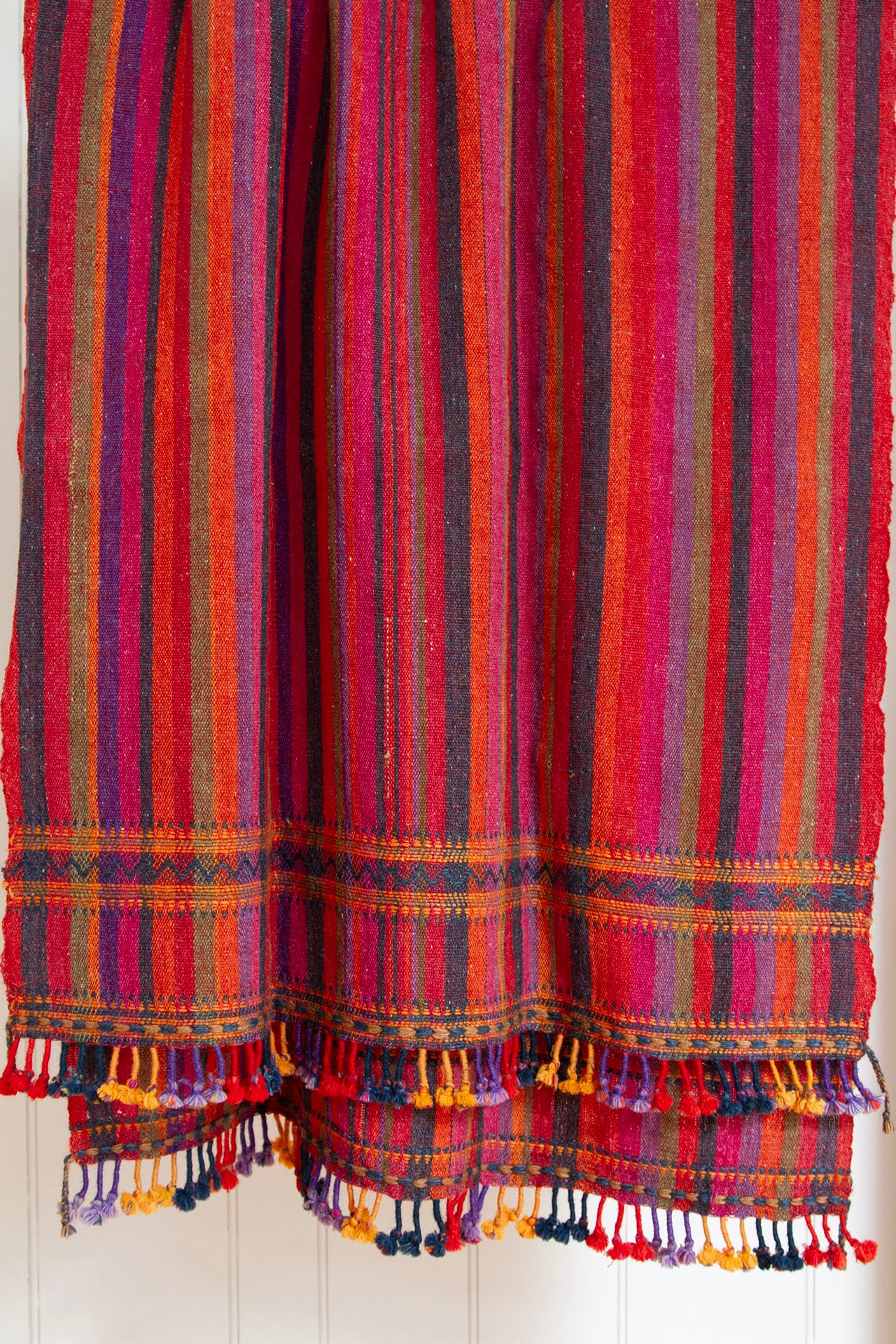 Handwoven Striped Wool Throw