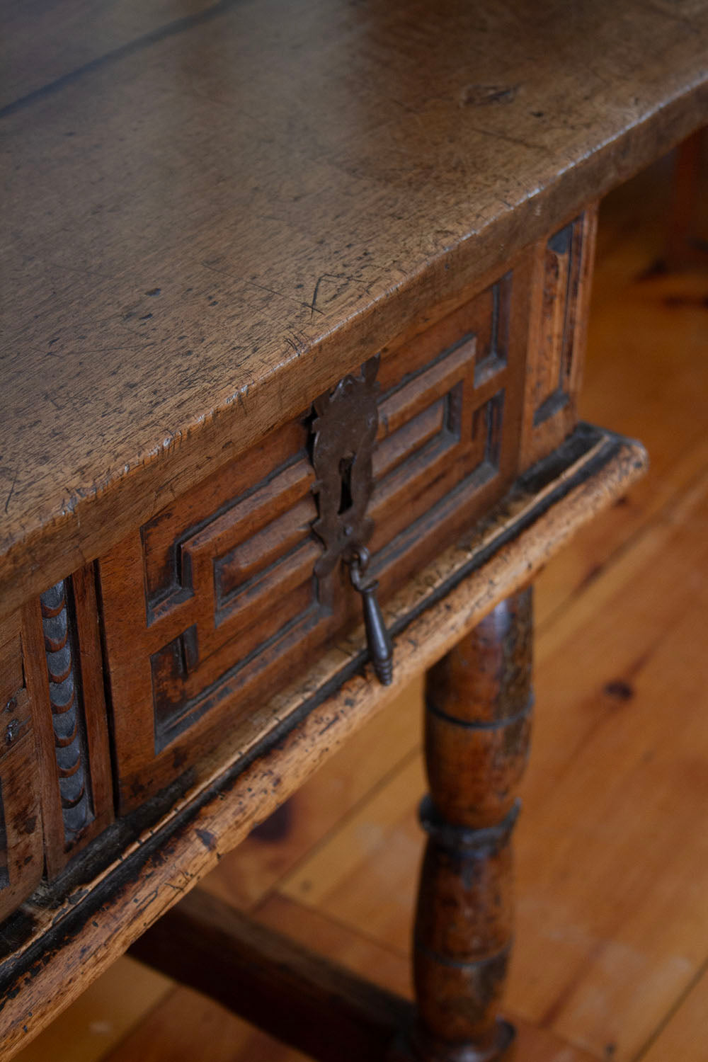 17th Century Italian Walnut Hall Table
