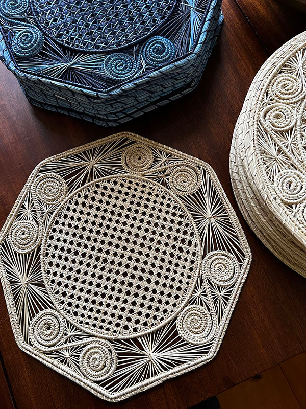 Octagonal Natural Woven Placemats