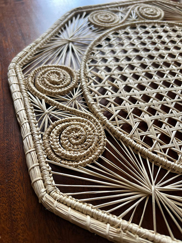 Octagonal Natural Woven Placemats