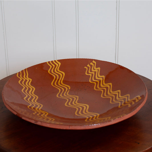 Large Vintage Redware Plate