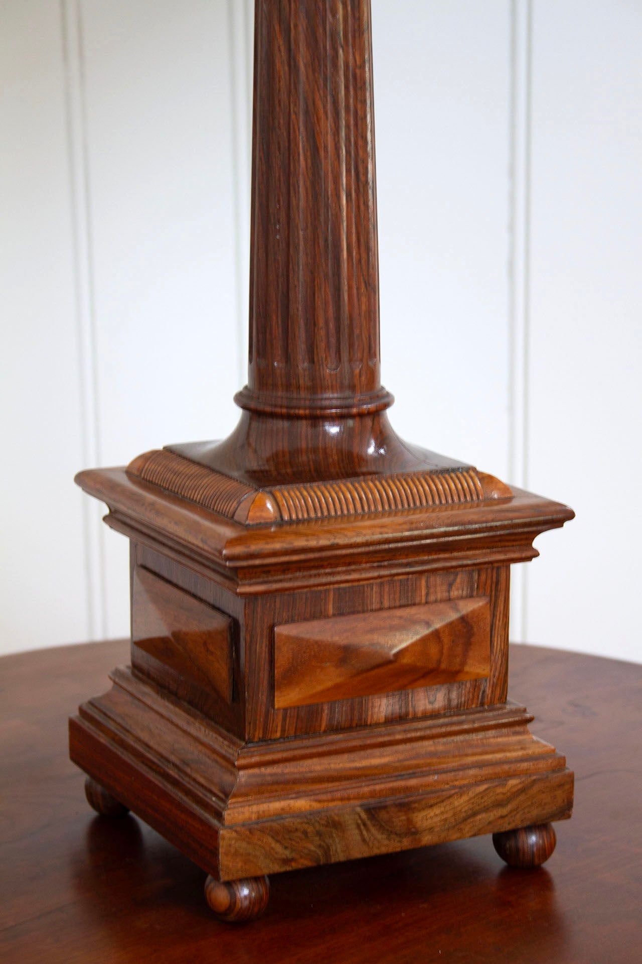 Fluted Column Wood Lamp
