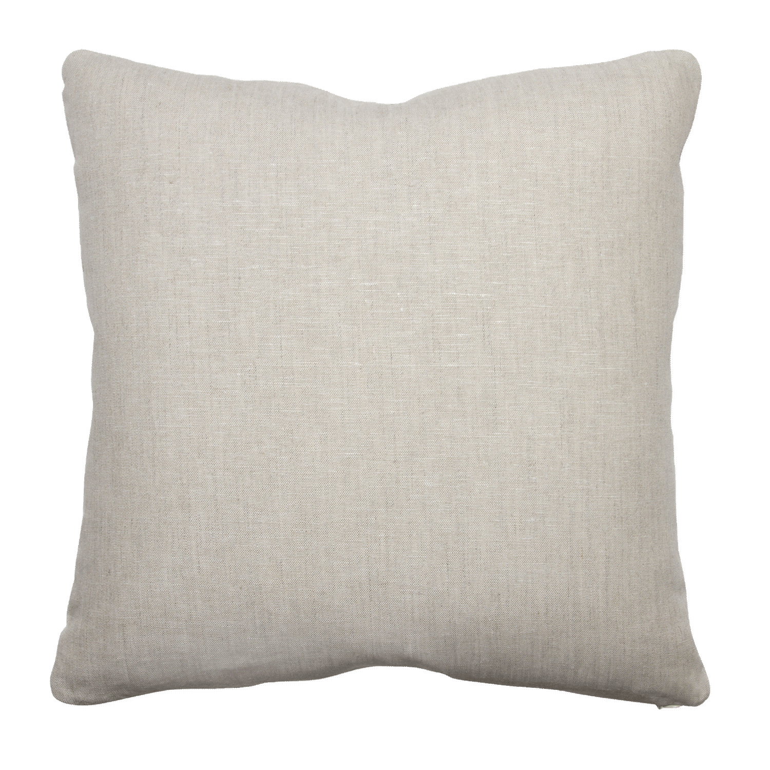 inely woven natural 100% Irish linen pillow back with a clean, simple knife-edge finish for a classic look.