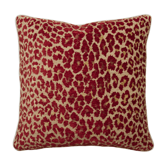 S. Harris Crimson Leopard Chenille