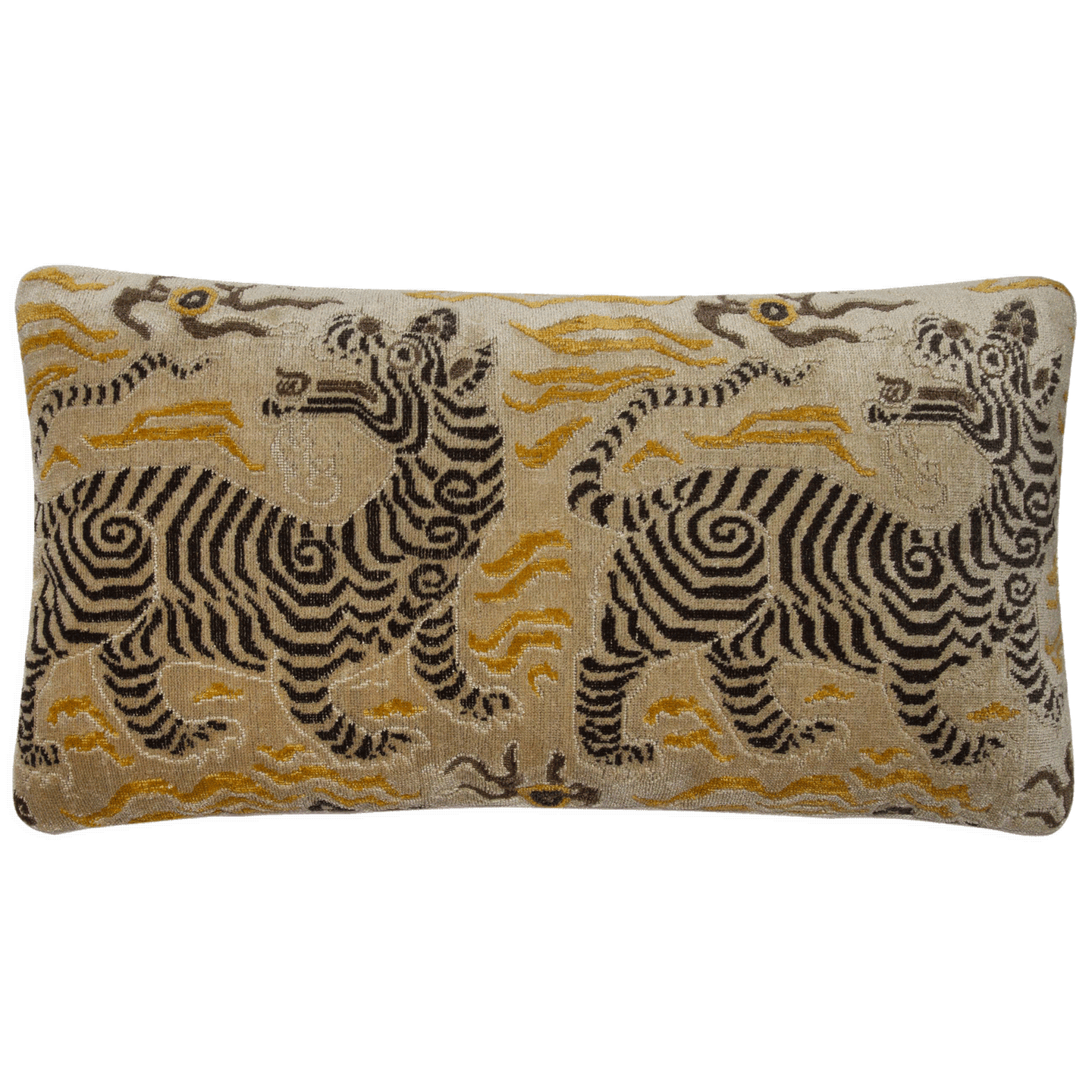 Mustard linen velvet epingle pillow, 20x20, with Belgian linen back, self-welt trim, and down/feather insert.