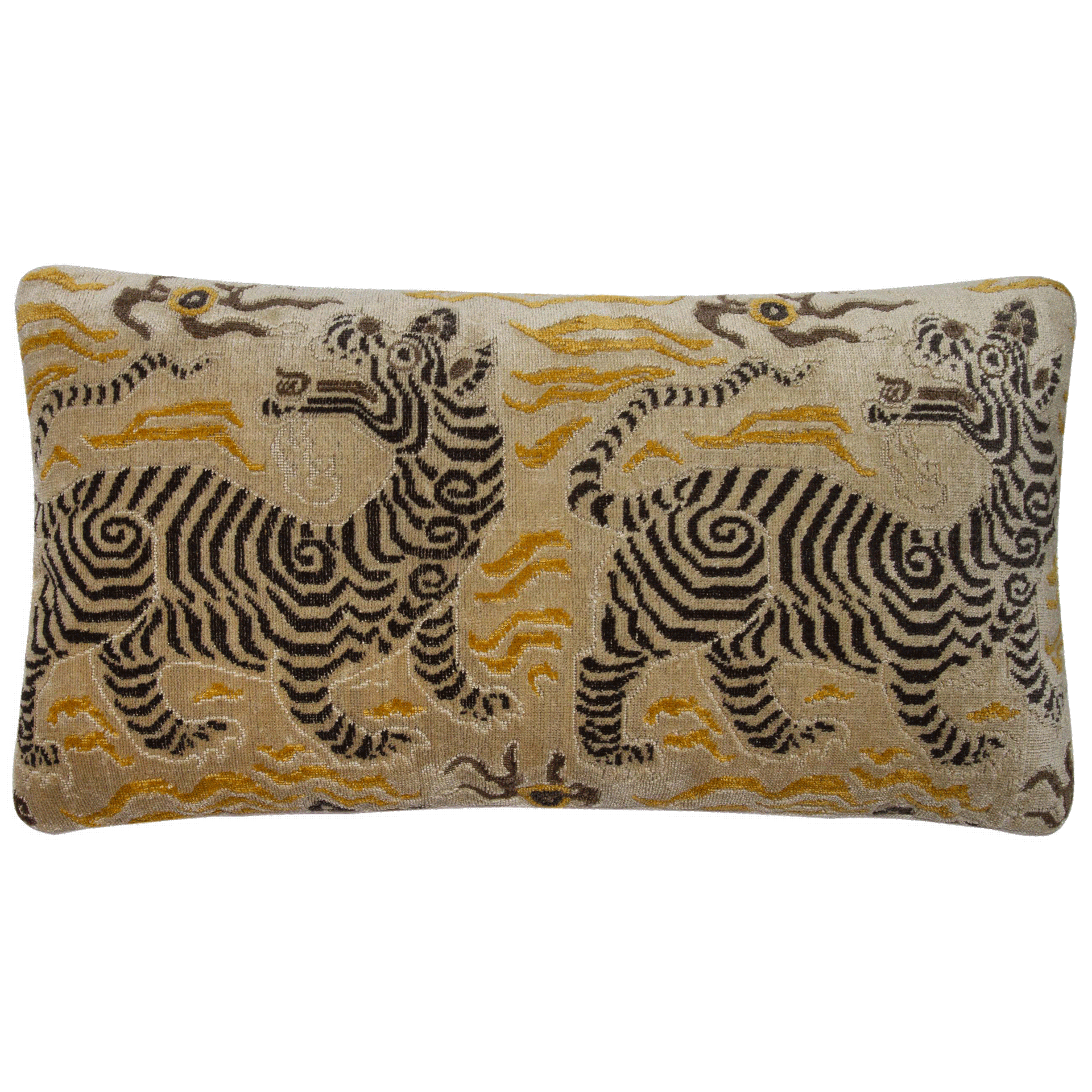 Mustard linen velvet epingle pillow, 20x20, with Belgian linen back, self-welt trim, and down/feather insert.