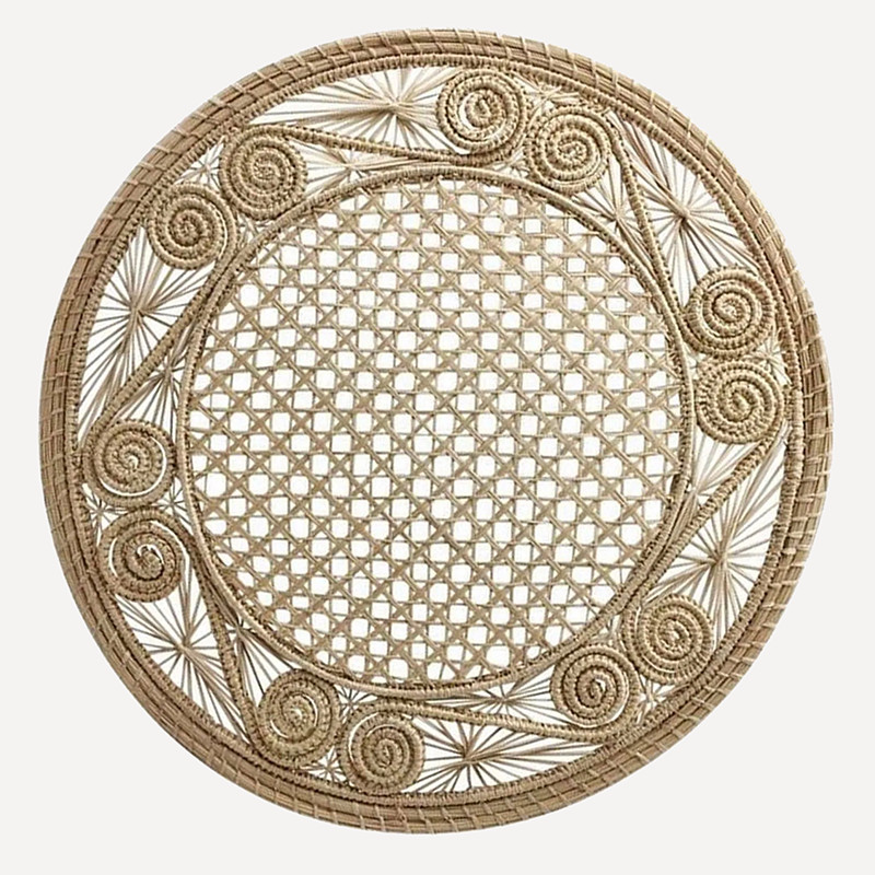 Circular Natural Woven Placemats