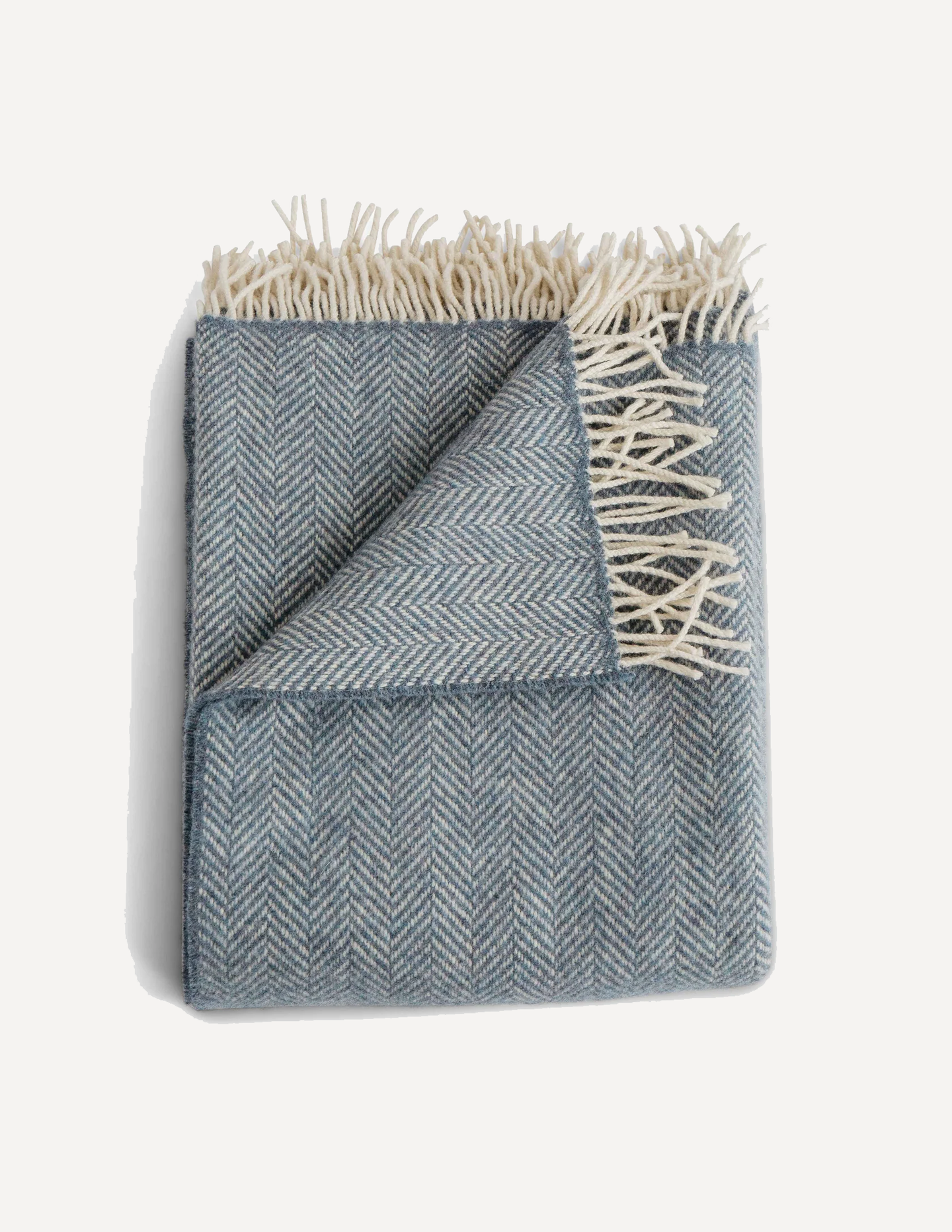 Evangeline Herringbone & Cashmere Throws in Twilight