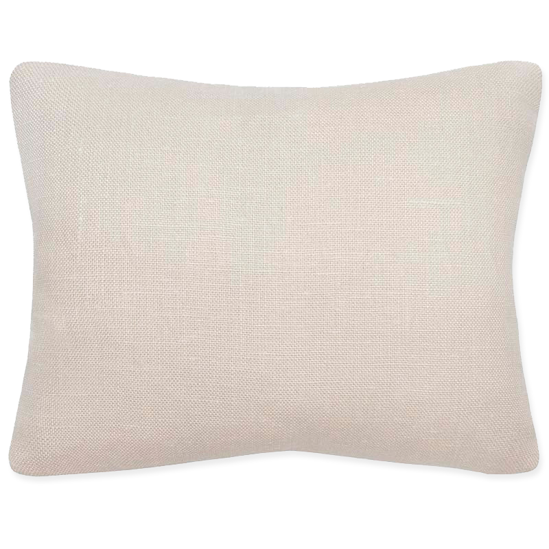 Belgian linen back on blush embroidered Moroccan Fez pillow, 10” x 16”, 14” x 17”, or 17” x 25”,