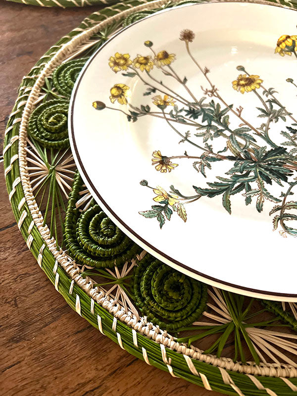 Olive Circular Woven Placemat