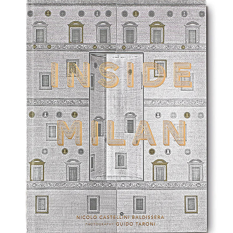 Cover of “Inside Milan” featuring colorful, creative Italian interiors captured by Guido Taroni, 9.25” x 12” in size.