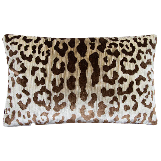 Clarence House Snow Leopard Silk Velvet