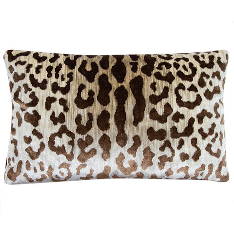 Clarence House Snow Leopard Silk Velvet