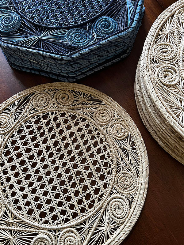 Circular Natural Woven Placemats