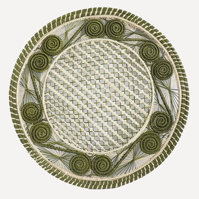 Olive Circular Woven Placemat