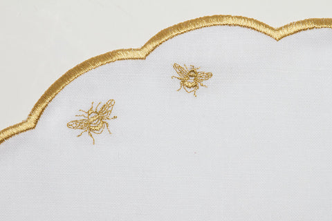 Embroidered Golden Bees