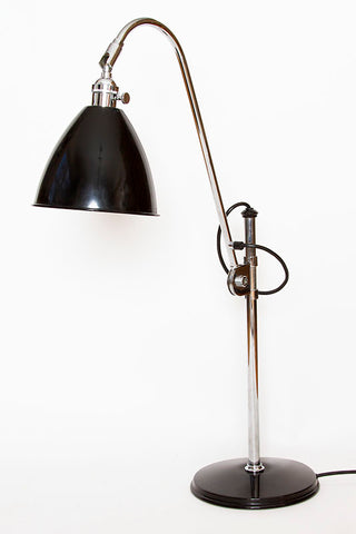 Louis Baldinger & Sons Chrome Adjustable Table Lamp