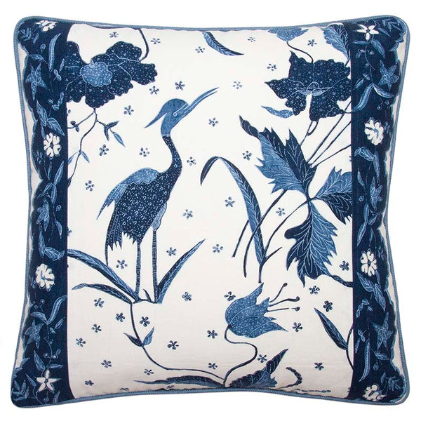Travers 'Batik Bird' in Indigo Linen