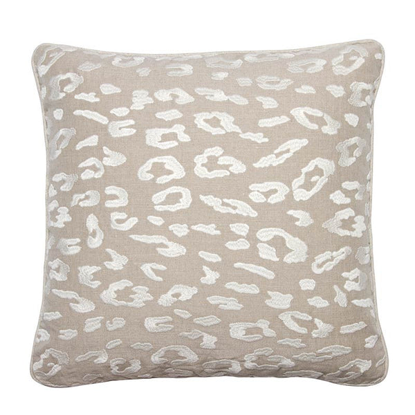 Fabricut Embroidered Leopard Linen
