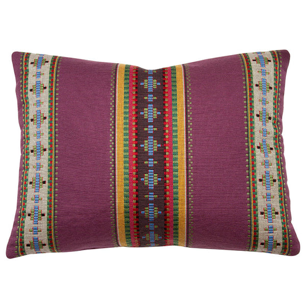Madeleine Castaing Rayure Broderie Aubergine Cotton