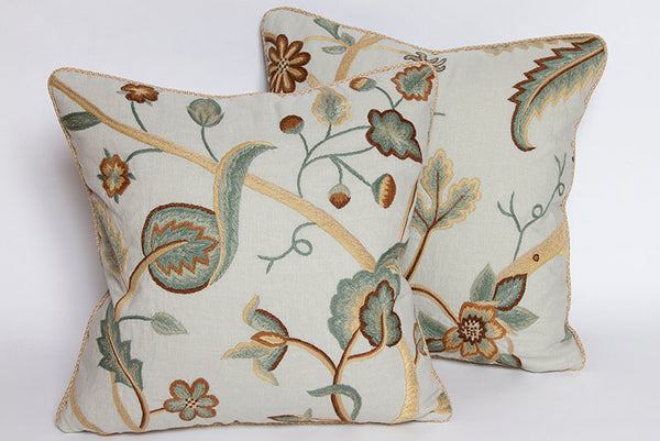 Chelsea Textiles Tree of Wisdom Hand-Embroidery on Linen