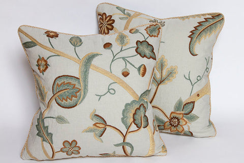 Chelsea Textiles Tree of Wisdom Hand-Embroidery on Linen
