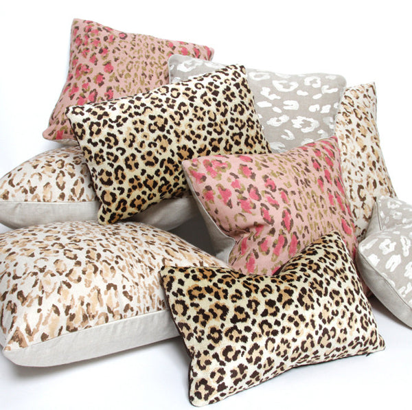 Fabricut Embroidered Leopard Linen