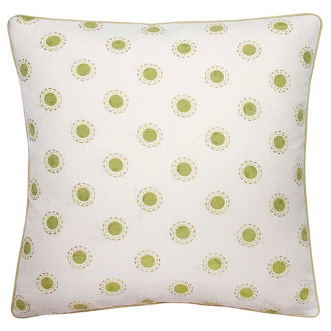 Chelsea Textiles Dots in Lime with Dashes