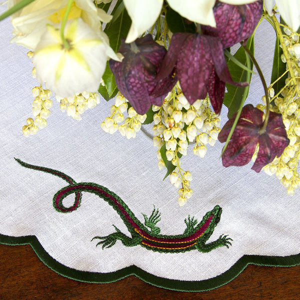 Embroidered Emerald Lizard
