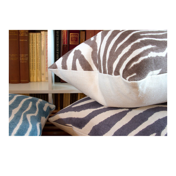 Clarence House Gray Zebra Linen
