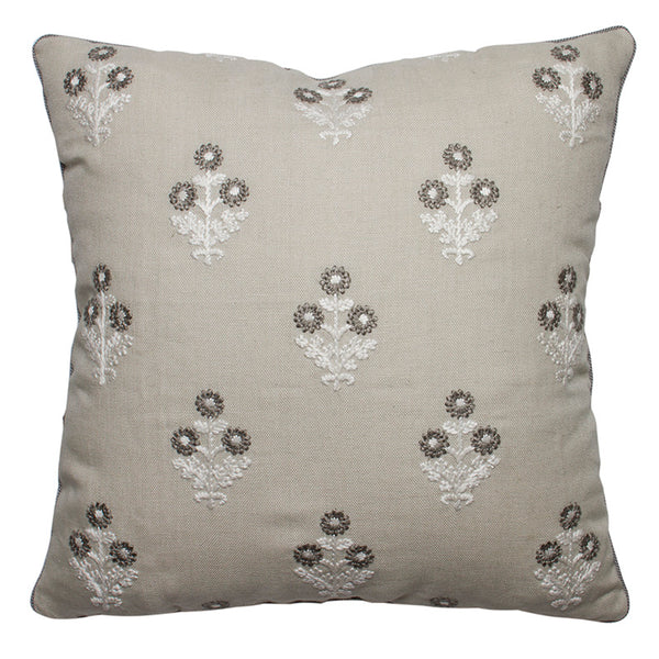 Clarence House Olivia Dove Embroidered Linen