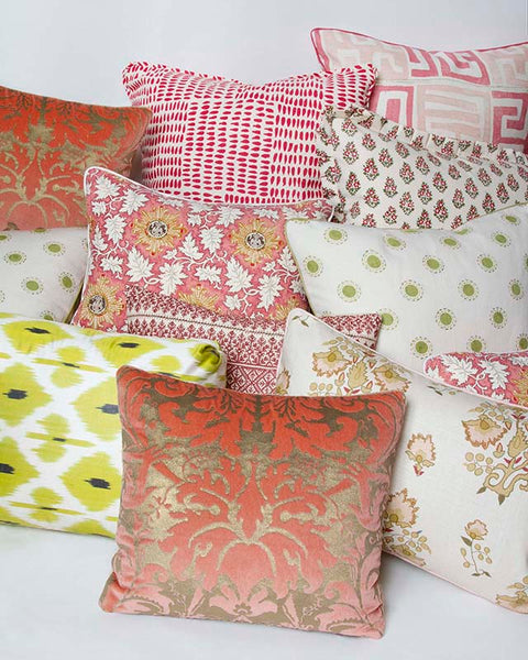 Chelsea Textiles Dots in Lime with Dashes