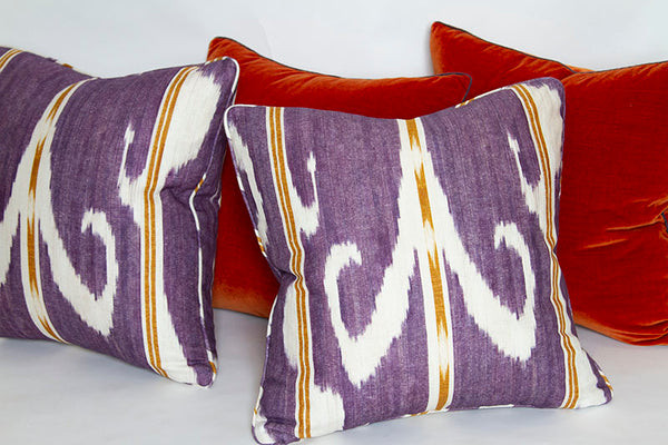 Carolina Irving Amethyst 'Trebizond' Ikat Linen