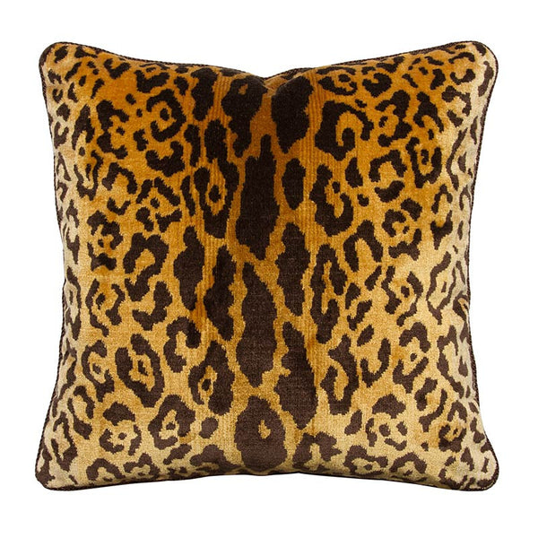 scalamandre leopardo leopard silk velvet pillow