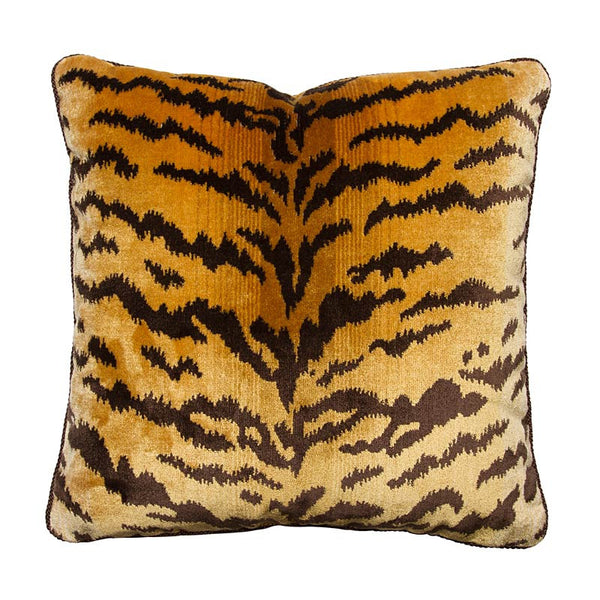 Scalamandre Tigre tiger silk velvet pillow