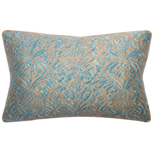 Fortuny Campanelle in Aquamarine and Silvery Gold